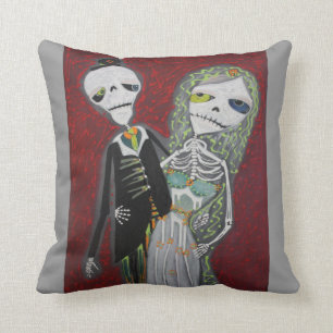 Cojín Decorativo Día del americano muerto MoJo Pillo de los pares