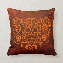 Cojín Decorativo Día del cráneo muerto del azúcar