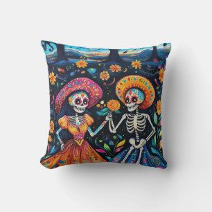 Cojín Decorativo Día del diseño colorido muerto