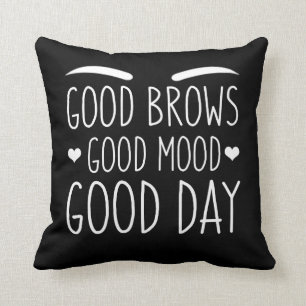 Cojín Decorativo Día del humor de las frentes de Microblading de l