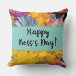 Cojín Decorativo Día del Jefe gracias Gerbera Daisies