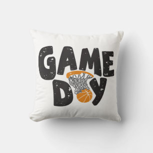 Cojín Decorativo Día del Juego Baloncesto Divertido Jóvenes Hombres
