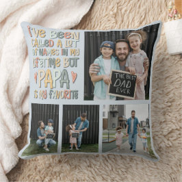 Cojín Decorativo Día del Padre 4 Colage de Fotos