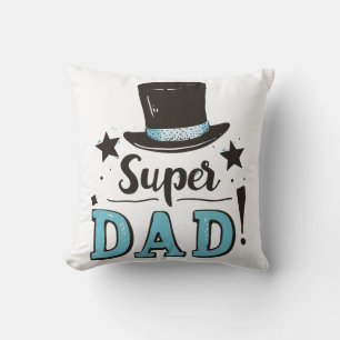Cojín Decorativo Día del Padre - Celebración de Super Papá