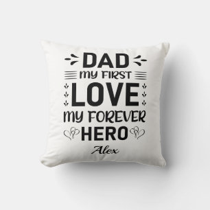 Cojín Decorativo Día del padre de nombre personalizado