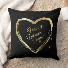 Cojín Decorativo Día del Padre Diseño de lujo elegante texto corazó