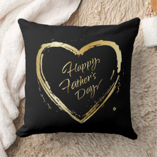 Cojín Decorativo Día del Padre Diseño de lujo elegante texto corazó