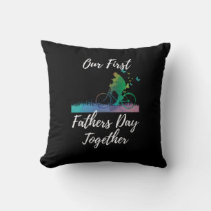Cojín Decorativo Día del padre   Nuestro primer Día de los Padres j
