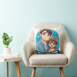 Cojín Decorativo Día del Padre - Un padre y su hijo