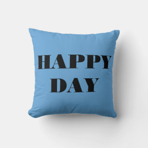 Cojín Decorativo Día feliz azul claro