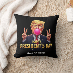 Cojín Decorativo Día Feliz del Presidente Celebrar Patriotismo Libe