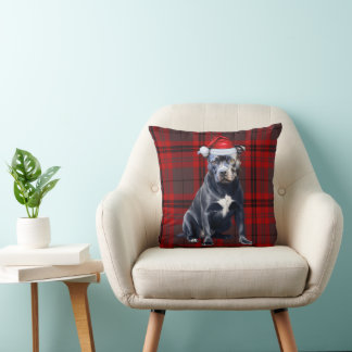 Cojín Decorativo Día festivo para Navidades rojos de liebre azul