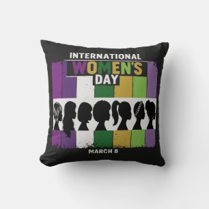 Cojín Decorativo Día Internacional de la Mujer moderno Mujeres di