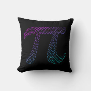 Cojín Decorativo Día Pi del símbolo Pi del degradado Feliz Día Pi