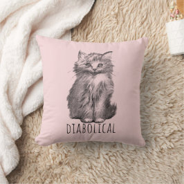 Cojín Decorativo Diabolical Cute Fluffy Kitten Light Pink