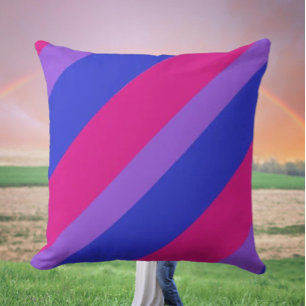 Cojín Decorativo Diagonal Orgullo Bi
