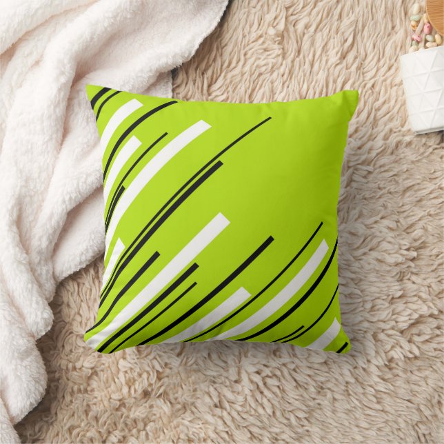 Cojín Decorativo Diagonals - Lime Green (Manta)