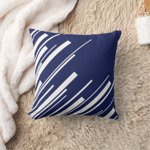 Cojín Decorativo Diagonarios - Azul y blanco