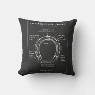 Cojín Decorativo Diagrama de herradura antigua