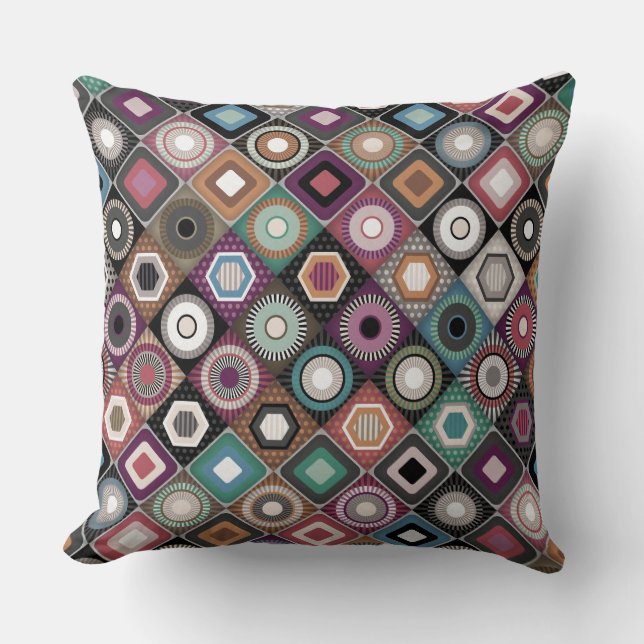 Cojín Decorativo diamante del atardecer (Anverso)