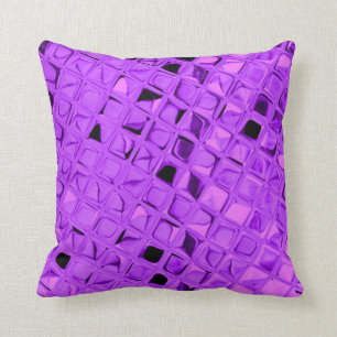 Cojín Decorativo Diamante púrpura Amethyst metálico brillante de 