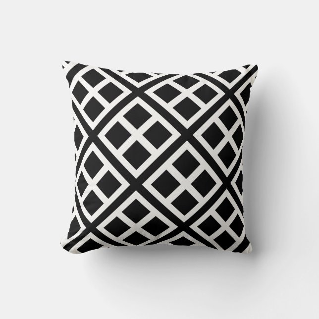Cojín Decorativo Diamond4 [black] - Japanese Traditional Pattern (Anverso)