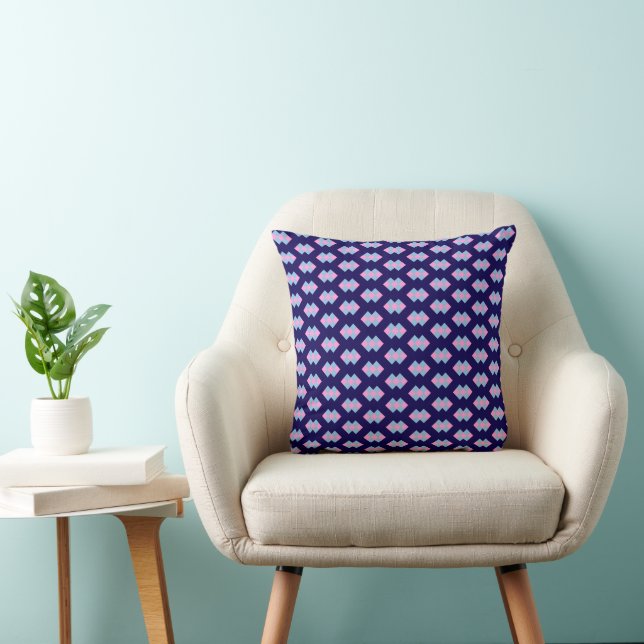 Cojín Decorativo Diamond Blue Throw Pillow (Silla)
