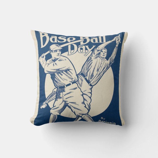 Cojín Decorativo Días del béisbol (Anverso)