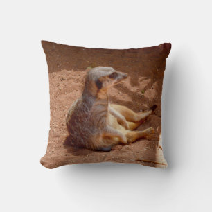 Cojín Decorativo Días Perezosos de Suricata, Almohadón.