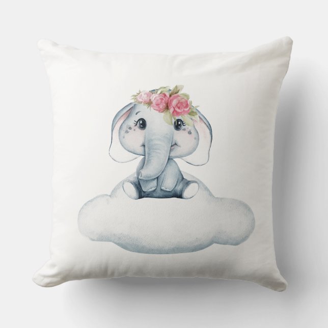 Cojín Decorativo Días soñados con Rosie the Elephant. (Anverso)