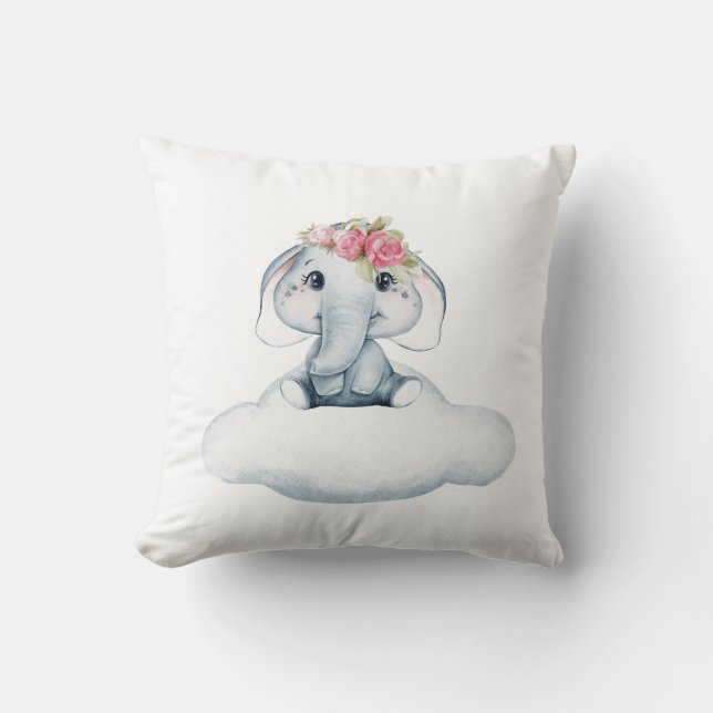 Cojín Decorativo Días soñados con Rosie the Elephant. (Anverso)