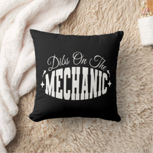 Cojín Decorativo Dibs On The Mechanic Car Maintenance Repairman Dad