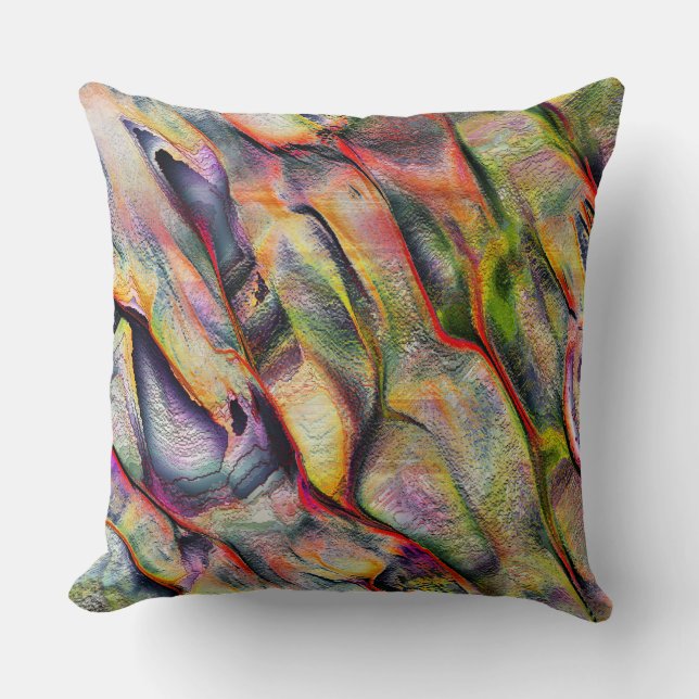 Cojín Decorativo Dibujado con rugosidad y acuarela virtual (Anverso)