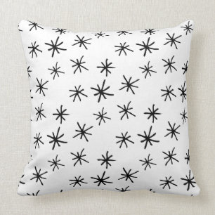 Cojín decorativo dibujado mano de la impresión d