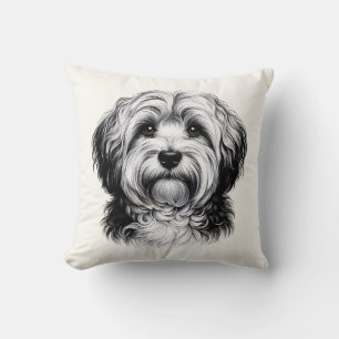 Cojín Decorativo Dibujando Perro Havanés