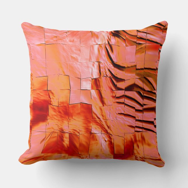 Cojín Decorativo Dibujo abstracto de mosaico ligeramente tallado y  (Anverso)