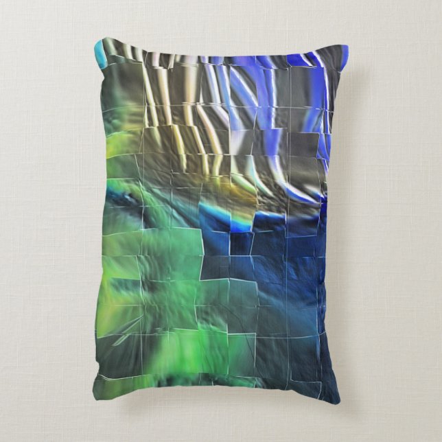 Cojín Decorativo Dibujo abstracto de mosaico ligeramente tallado y  (Atrás (Vertical))