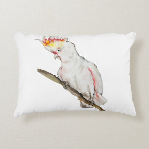 Cojín Decorativo Dibujo acuarela de un loro de cacatúa