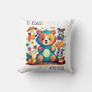 Cojín Decorativo Dibujo animado de animal lindo nuevo soy lindo