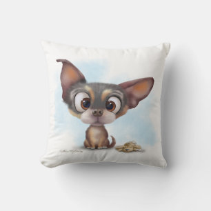 Cojín Decorativo Dibujo animado de cachorro de Chihuahua lindo