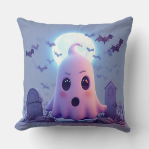 Cojín Decorativo Dibujo animado de fantasmas espeluznantes con murc