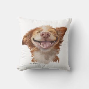 Cojín Decorativo Dibujo animado de perro con gran sonrisa