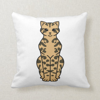 Cojín Decorativo Dibujo animado del gato de Bengala