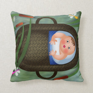 Cojín Decorativo Dibujo animado del Passover de Moses del bebé