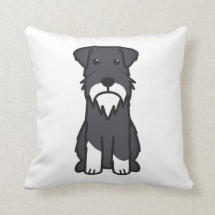 Cojín Decorativo Dibujo animado del perro del Schnauzer miniatura