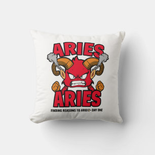 Cojín Decorativo Dibujo animado divertido de Aries sarcástico discu