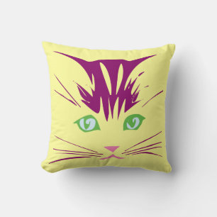 Cojín Decorativo Dibujo Animado Kawaii Gatito Dulce Cara de Gato