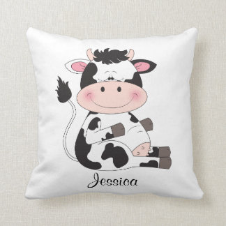 Cojín Decorativo Dibujo animado lindo de la vaca del bebé