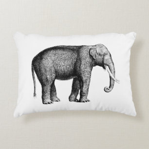 Cojín Decorativo Dibujo Antiguo de Elefante
