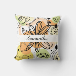 Cojín Decorativo Dibujo de arte abstracto colorido